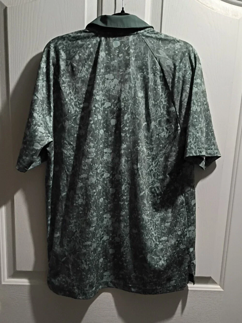 adidas Men's Camouflage-Style Green Polo